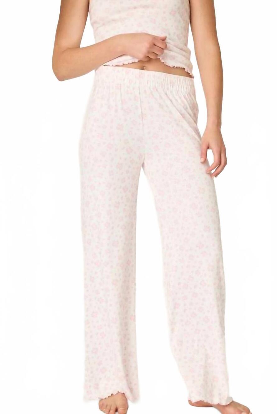 NEW PJ SALVAGE pretty petals pant in sweet pink
